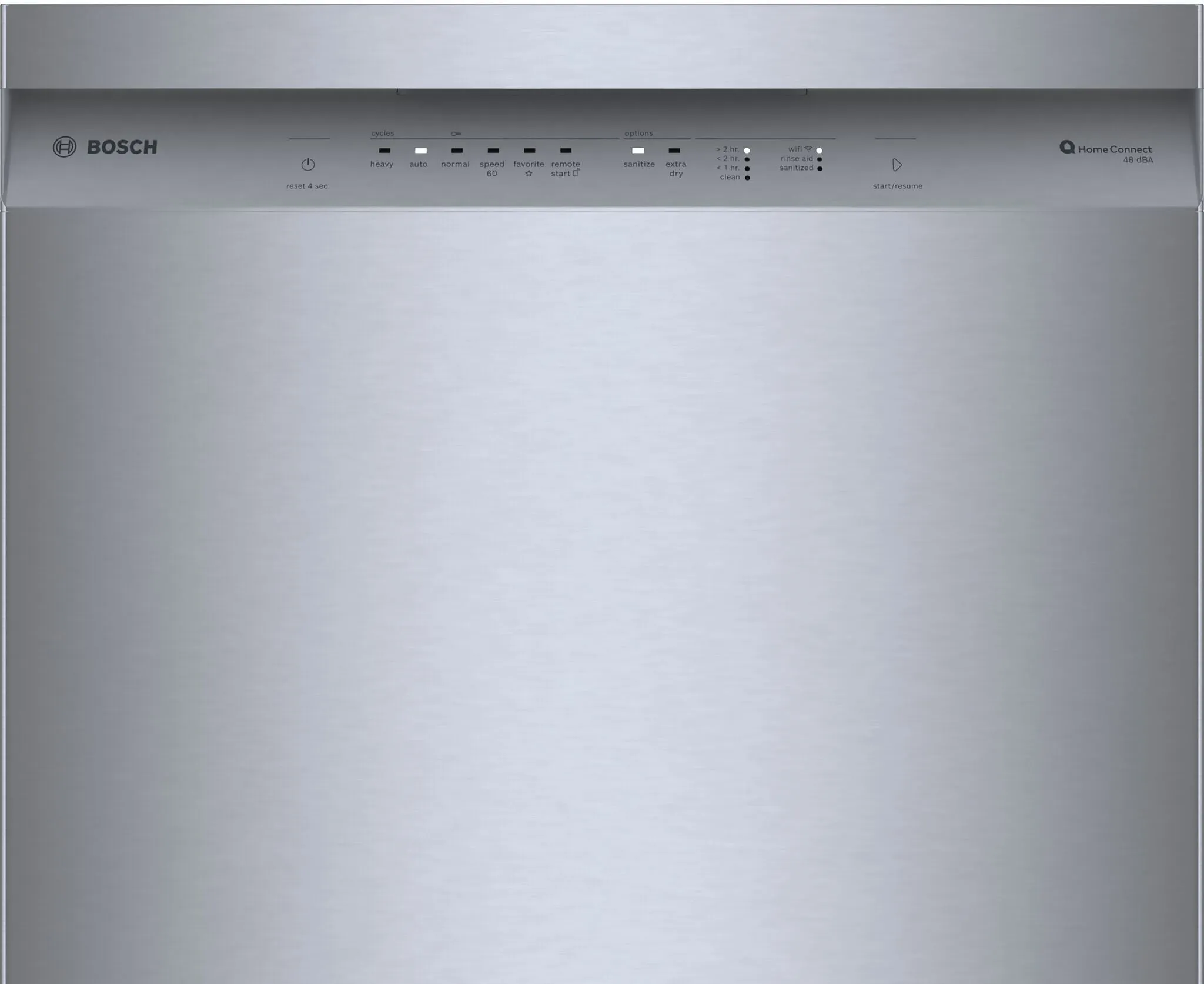 Bosch Fingerprint Resistant Brushed Steel Built-In 300 Series Dishwasher with Home Connect (48 dBA) - SHE41CM5N