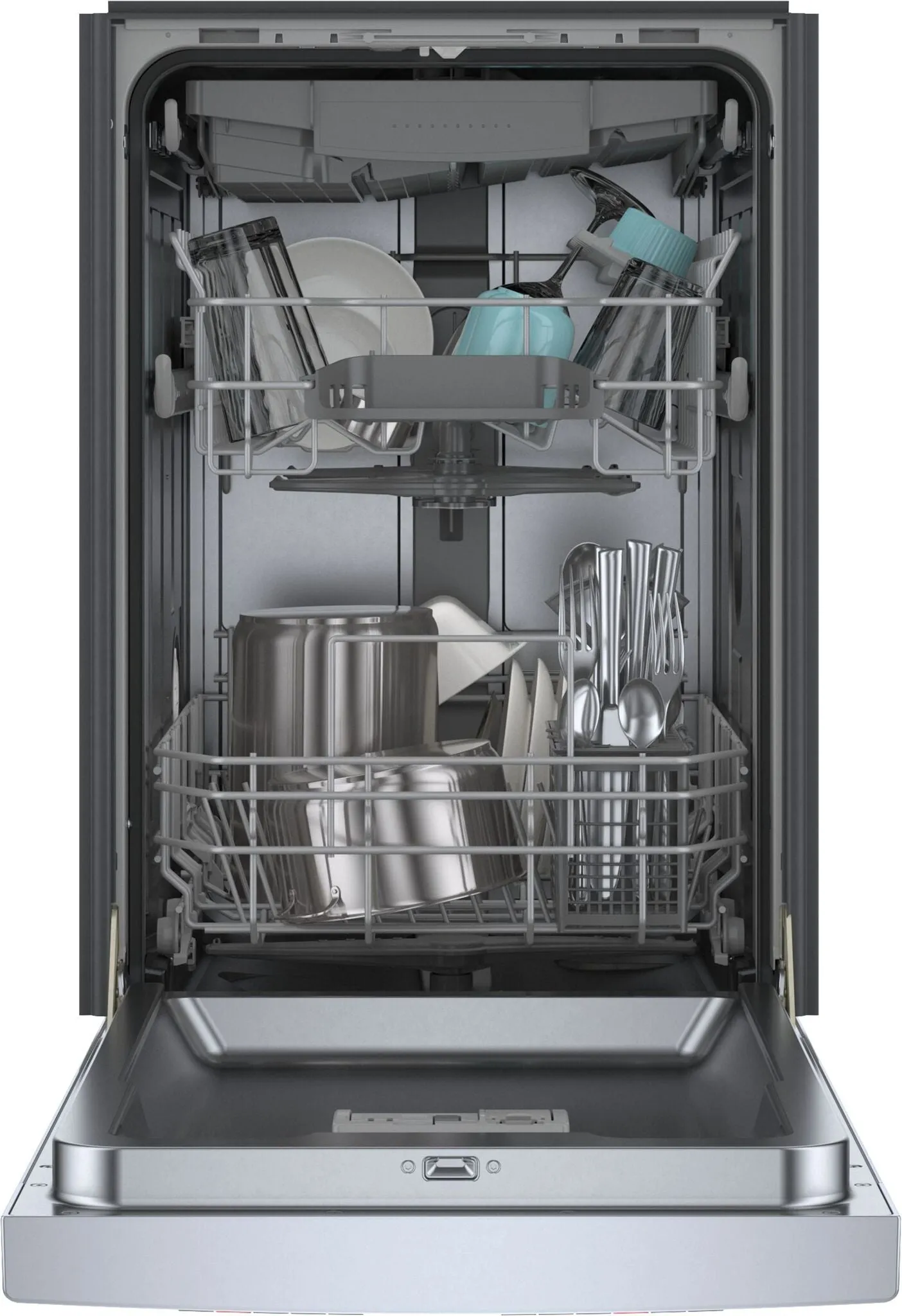 Bosch Stainless Steel 300 Series Smart 18" Dishwasher with Recessed Handle - SPE53C55UC