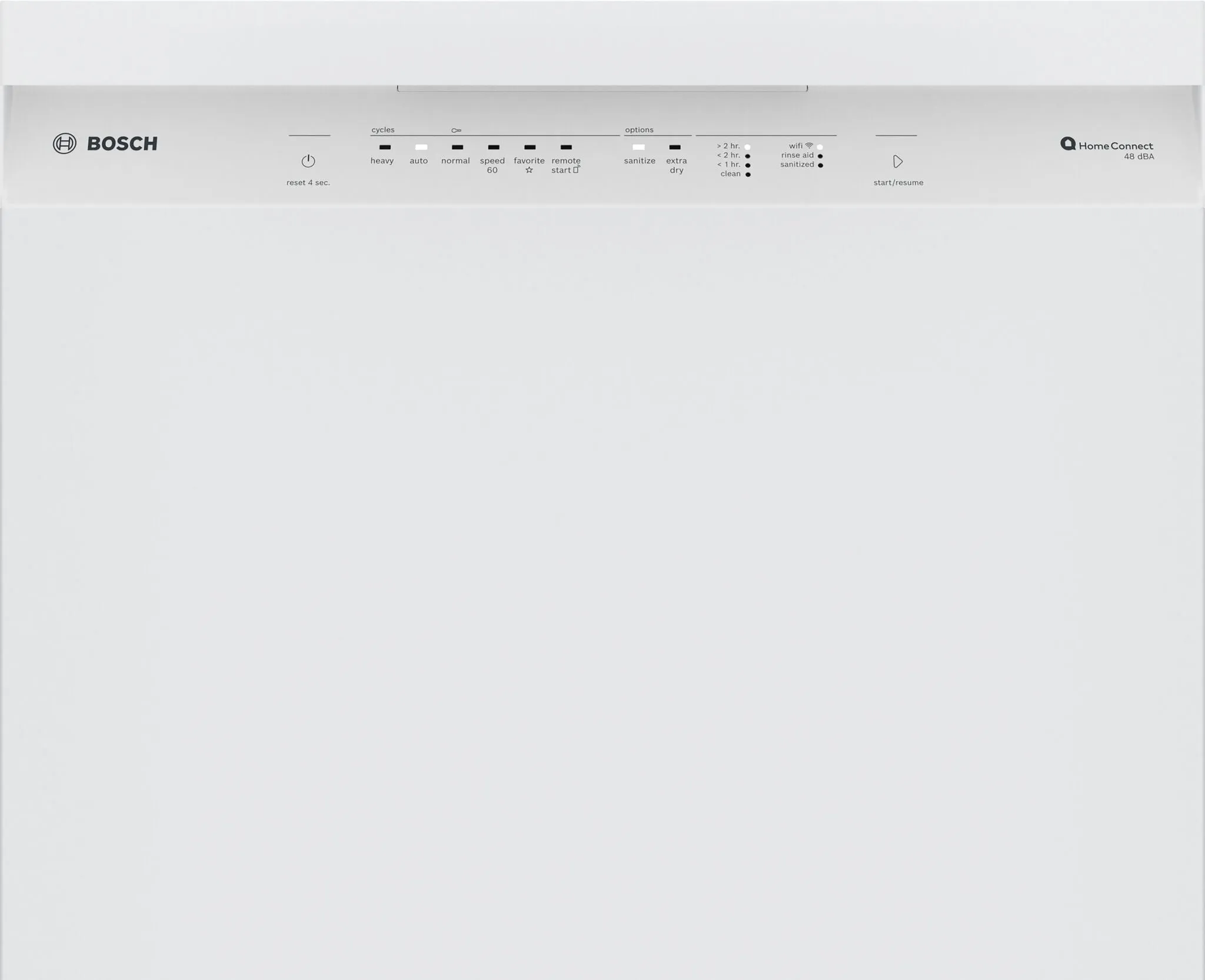 Bosch White 300 Series Built-In Dishwasher with Home Connect (48 dBA) - SHE41CM2N