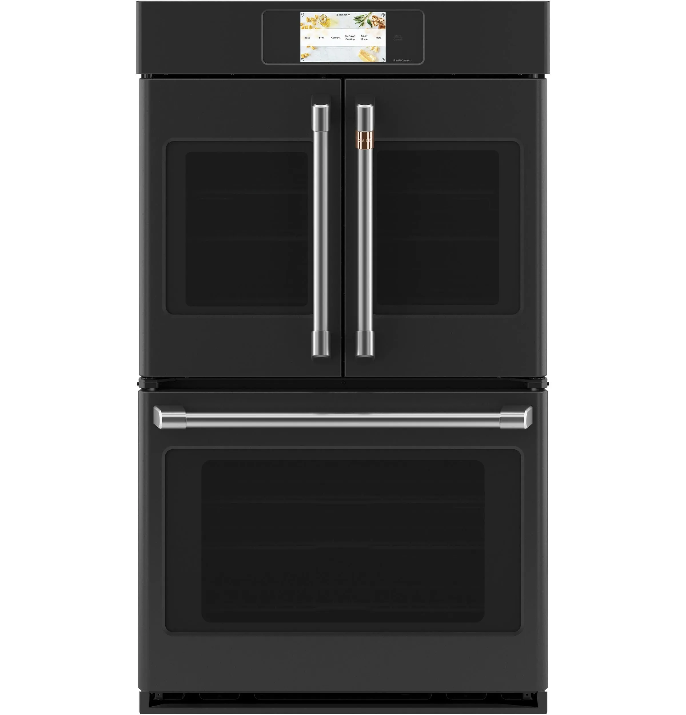 Café Matte Black 30" Built-In French-Door Double Convection Wall Oven (10.0 Cu.Ft) - CTD90FP3ND1