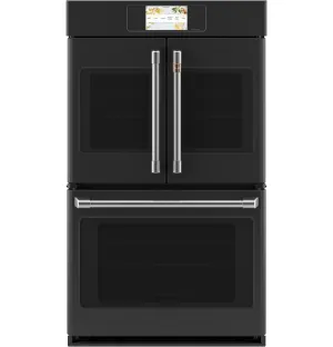 Café Matte Black 30" Built-In French-Door Double Convection Wall Oven (10.0 Cu.Ft) - CTD90FP3ND1
