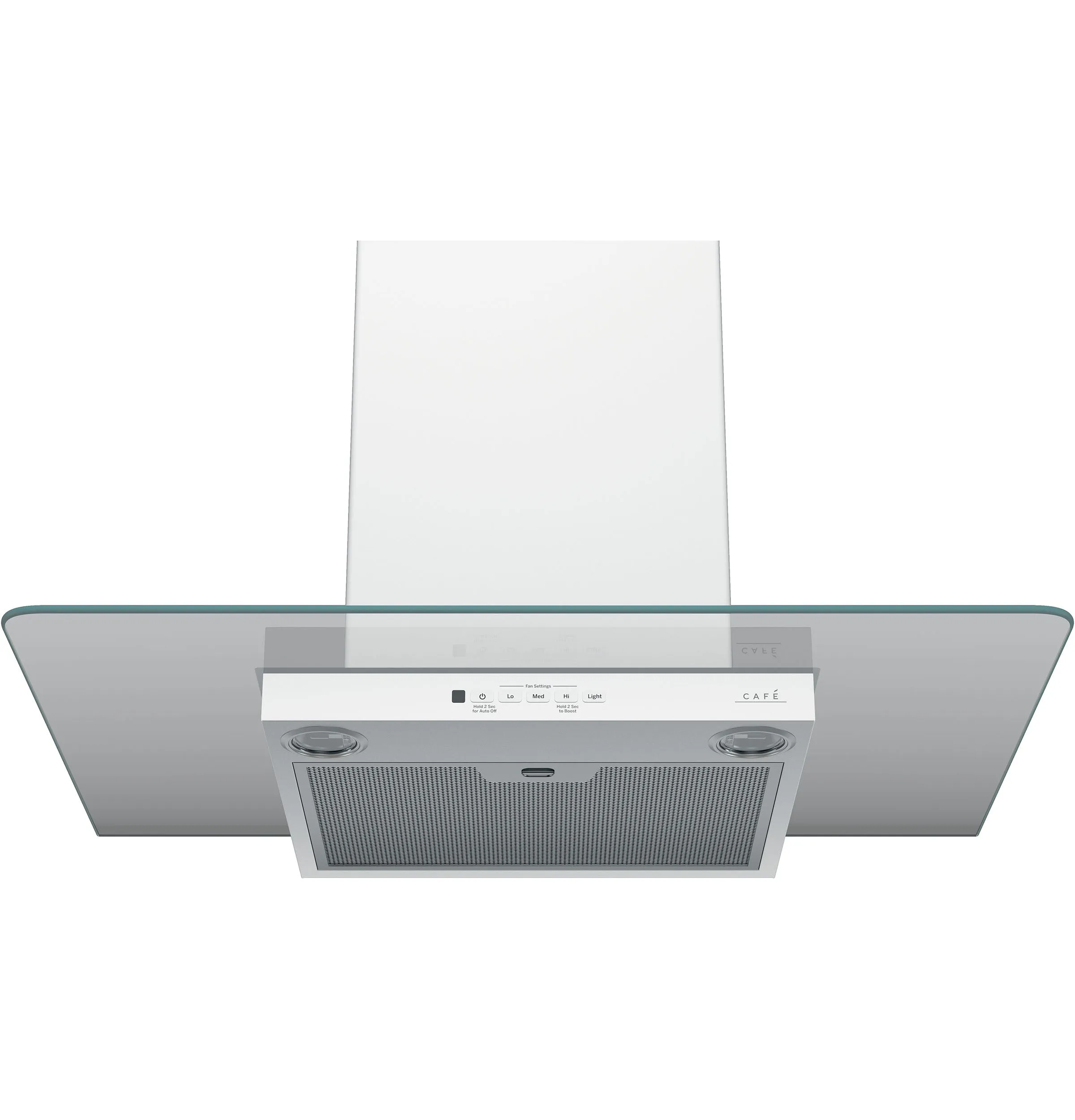 Café Matte White 30" 350-CFM Wall-Mount Glass Canopy Chimney Hood - CVW73014MWM