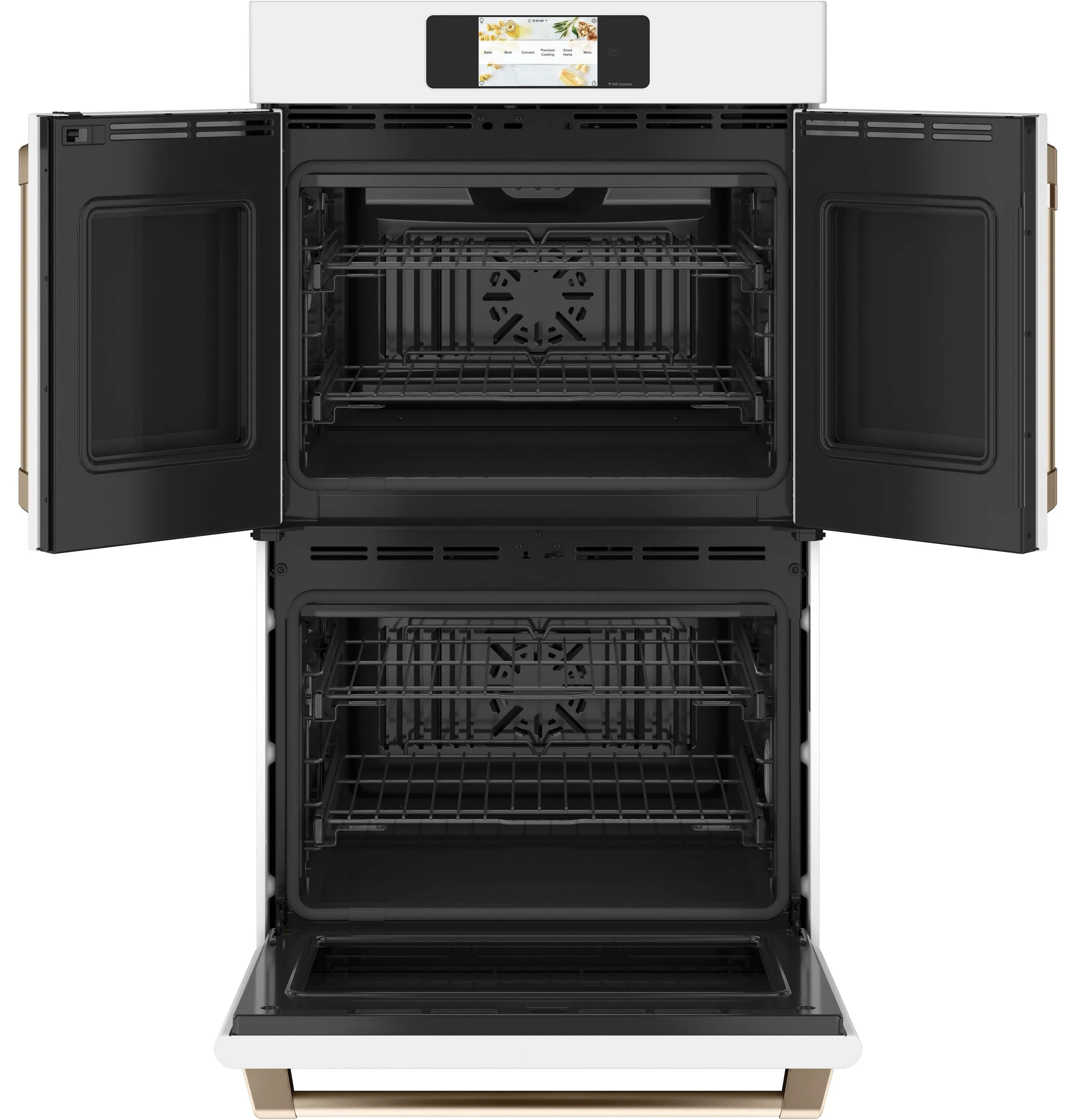 Café Matte White 30" Built-In French-Door Double Convection Wall Oven (10.0 Cu.Ft) - CTD90FP4NW2
