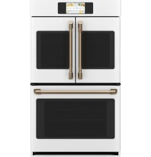 Café Matte White 30" Built-In French-Door Double Convection Wall Oven (10.0 Cu.Ft) - CTD90FP4NW2