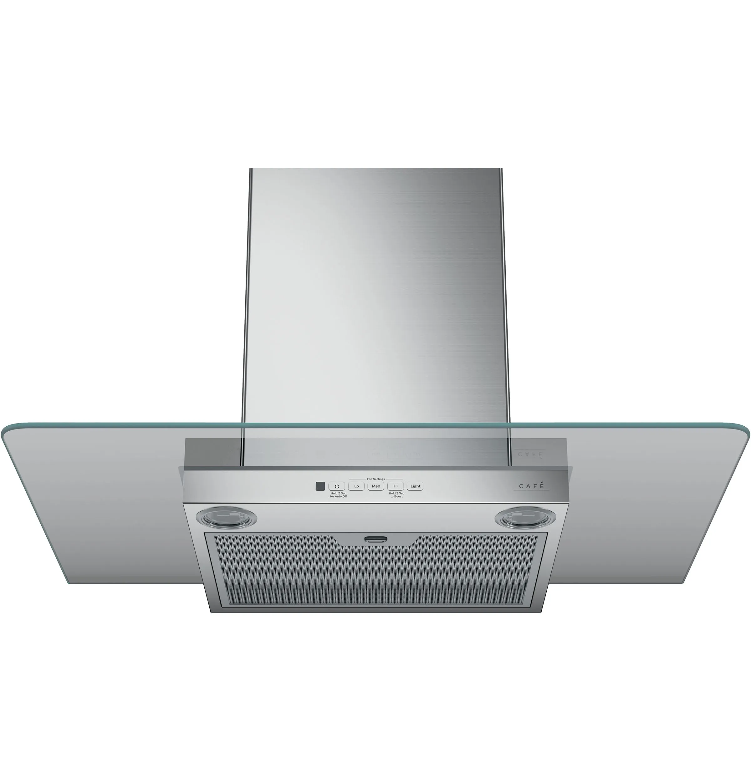 Café Stainless Steel 30" 350-CFM Wall-Mount Glass Canopy Chimney Hood - CVW73012MSS