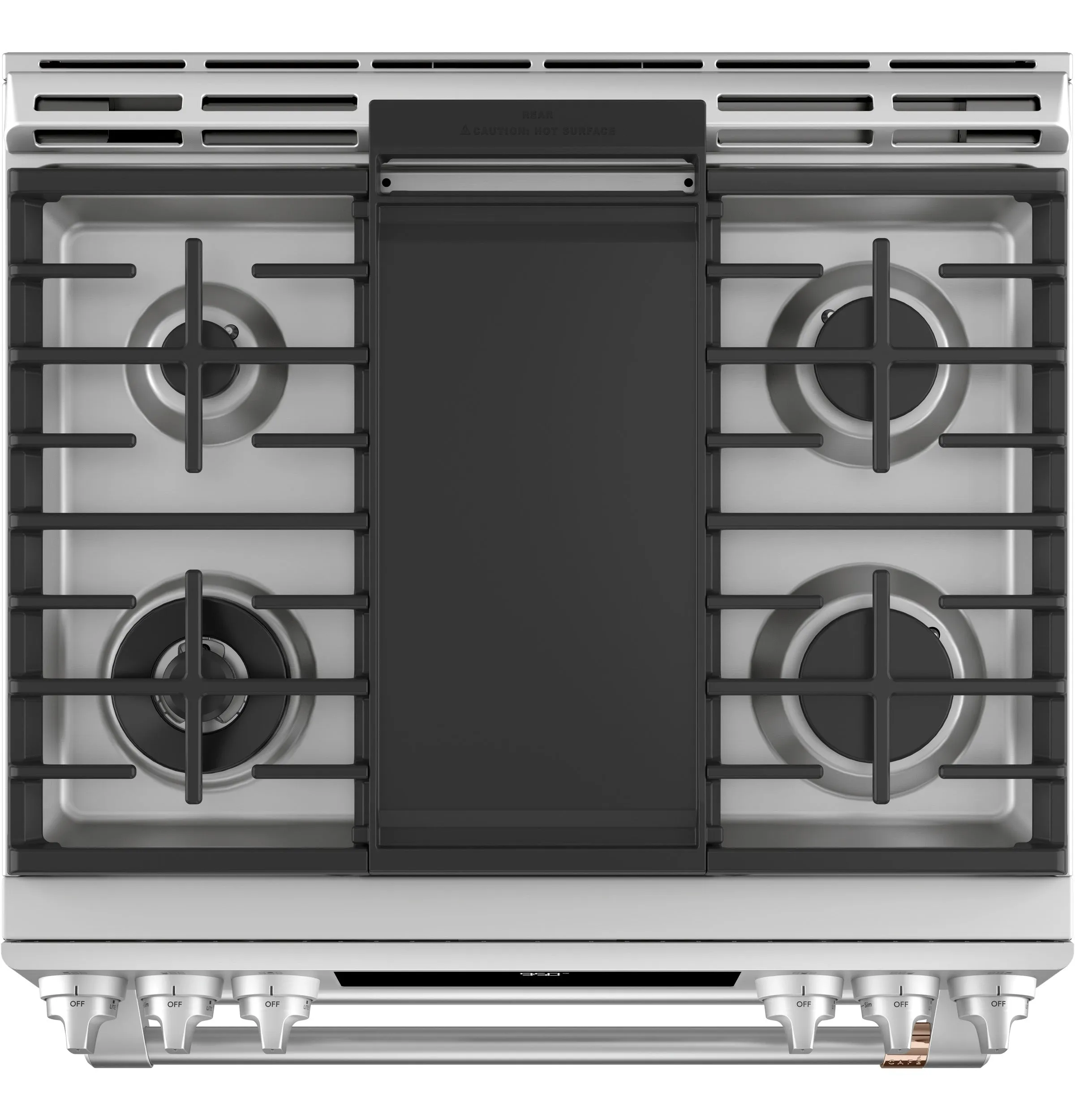 Café™ Stainless Steel 30" Slide-In Front Control Dual-Fuel Double Oven with Convection Range and Air Fry (6.7 Cu.Ft) - CC2S950P2MS1
