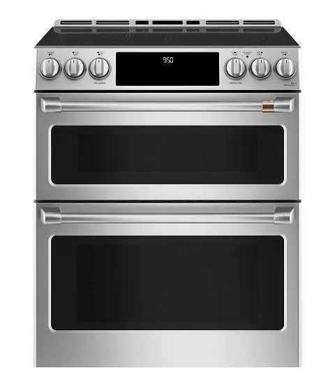 Café™ Stainless Steel 30" Slide-In Front Control Induction and Convection Double Oven Range (7.0 Cu.Ft) - CCHS950P2MS1