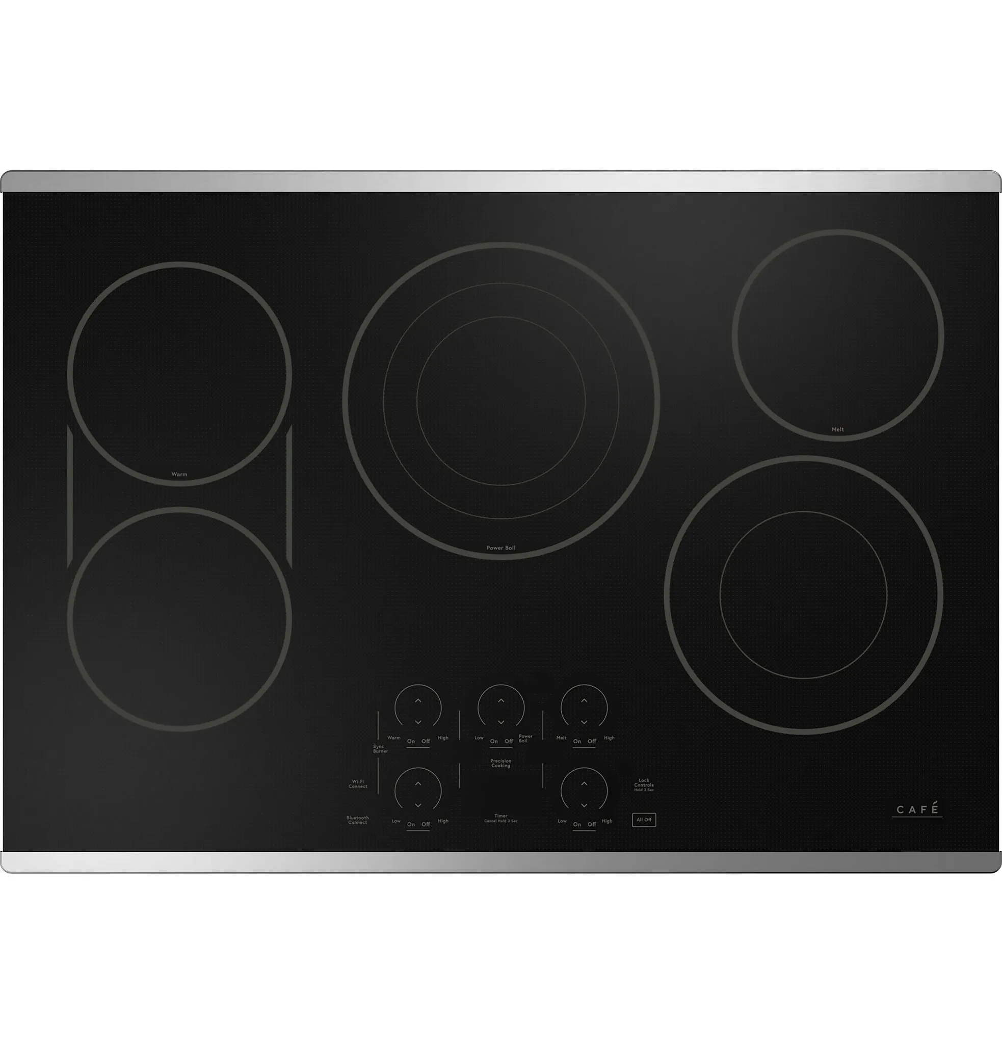 Café Stainless Steel 36" Touch-Control Electric Cooktop - CEP90362TSS