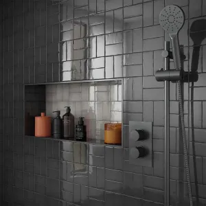 Clay Smoke Ceramic Glazed Wall Tile 65x130mm