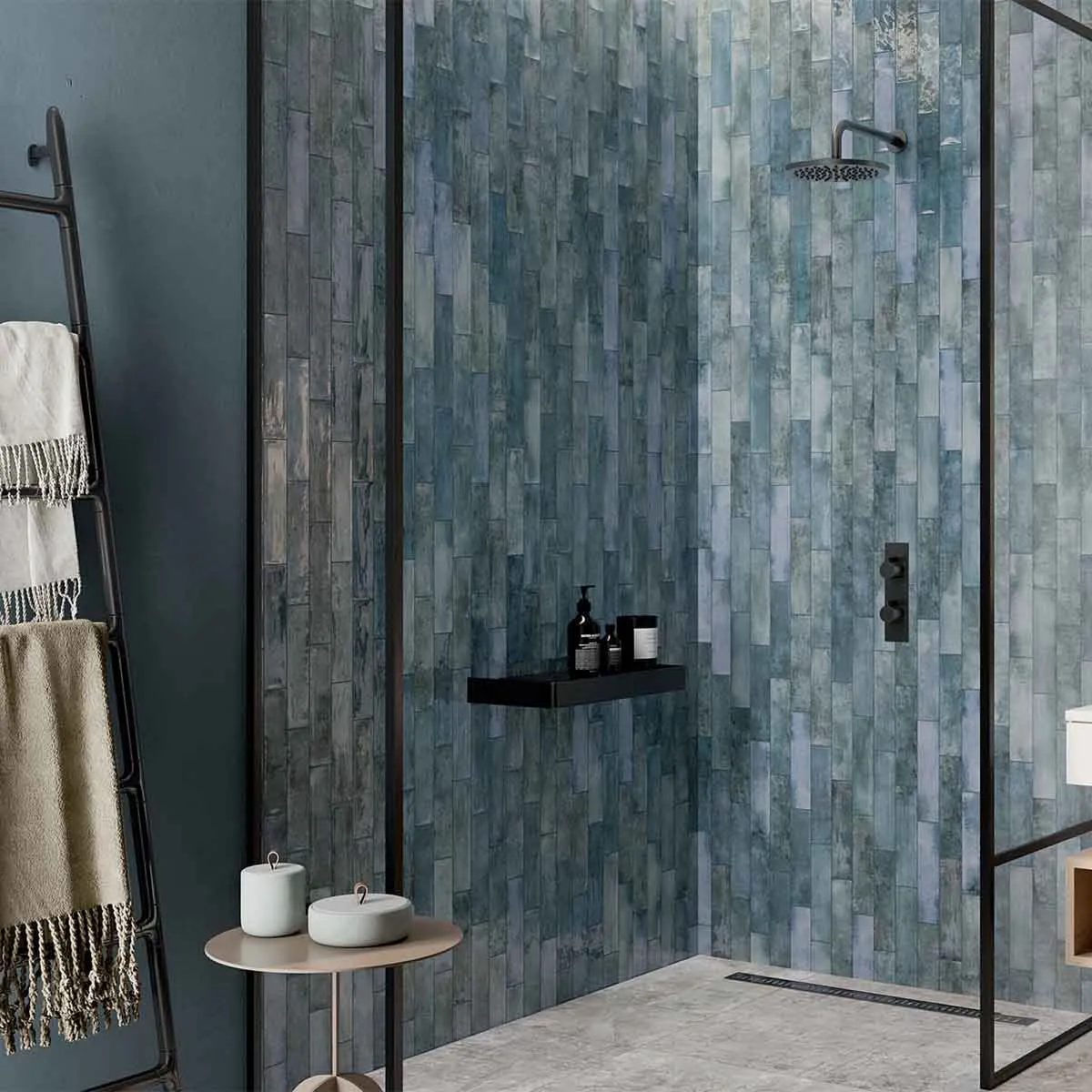 Colorado Denim Porcelain Tile 6x25cm Gloss