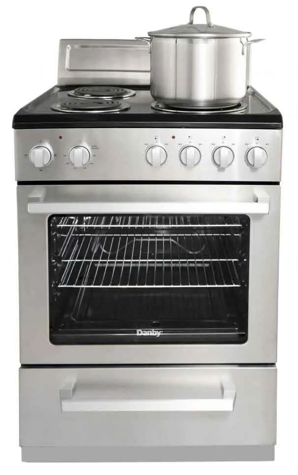 Danby Black and Stainless Coil Range 24" - DERM240BSSC