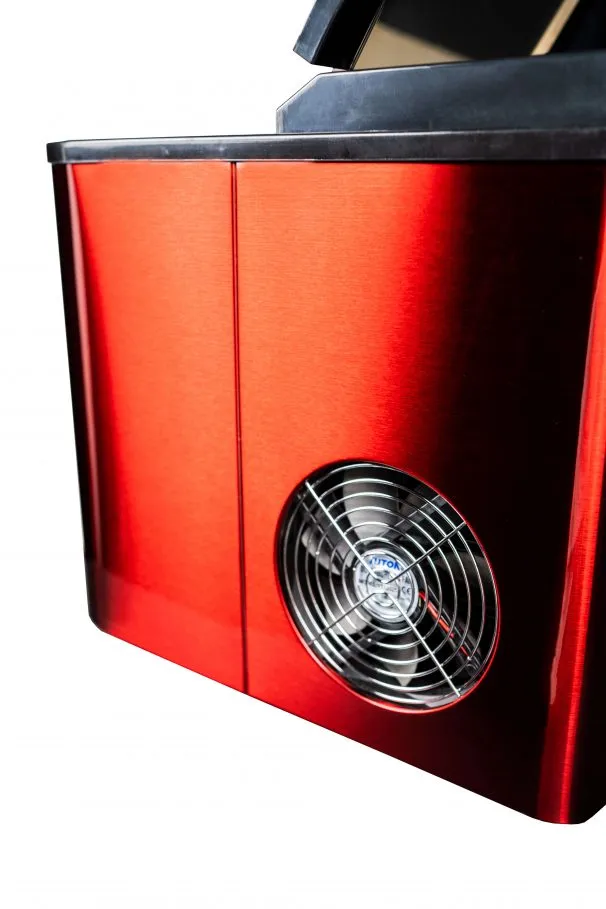 Danby Red Stainless Steel Ice Maker (2lb) - DIM2500RDB