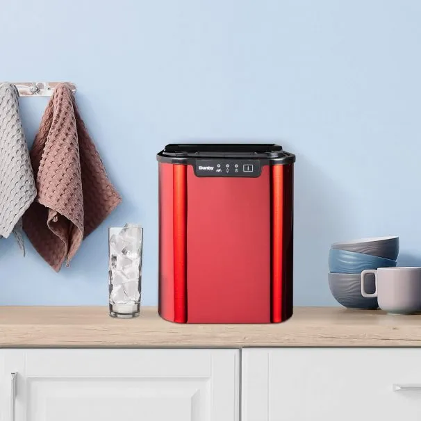 Danby Red Stainless Steel Ice Maker (2lb) - DIM2500RDB