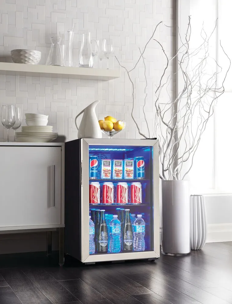 Danby Tempered Glass Stainless Trim Beverage Centre (2.6 cu. ft.) - DBC026A1BSSDB