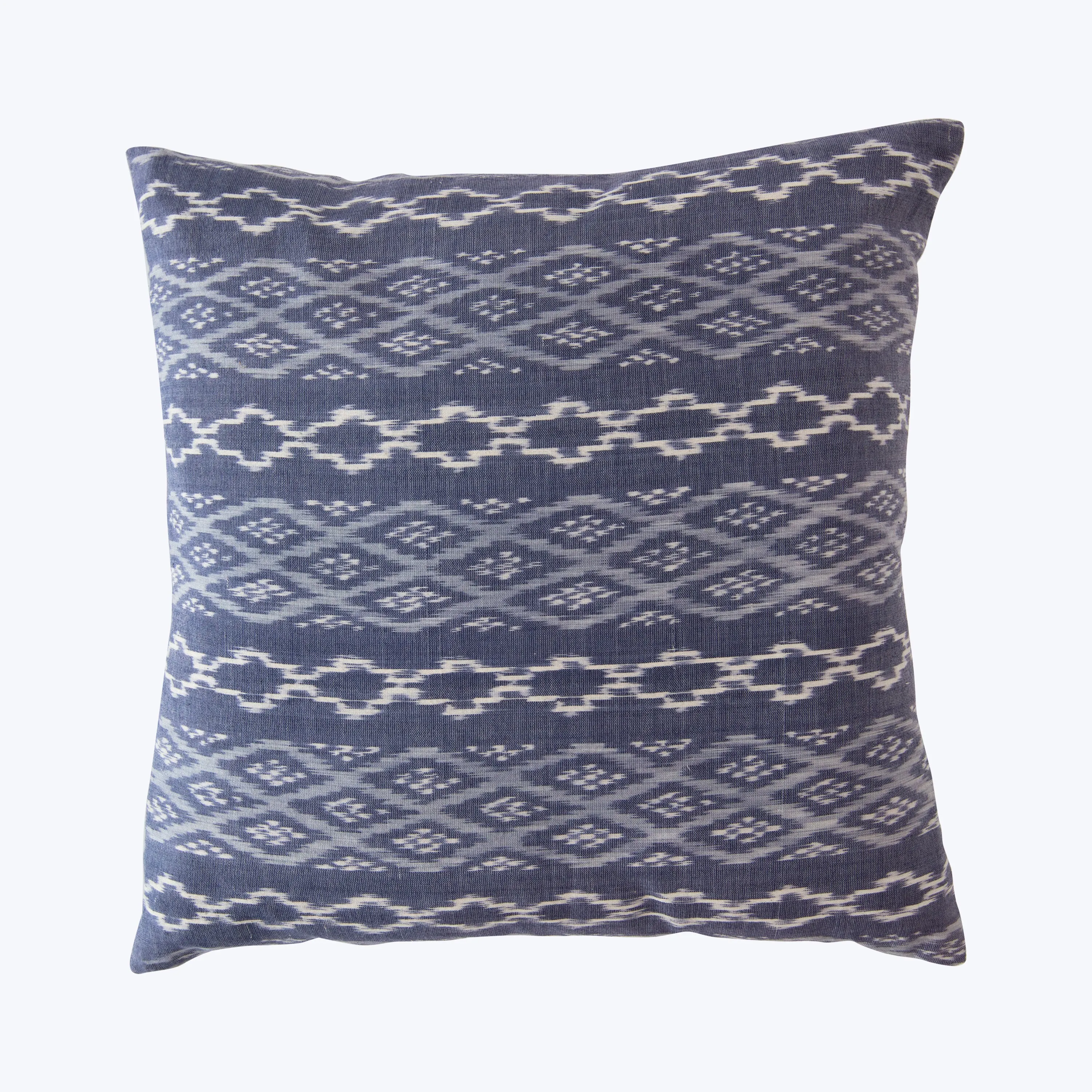 Denim Ikat Vintage Cotton Pillow
