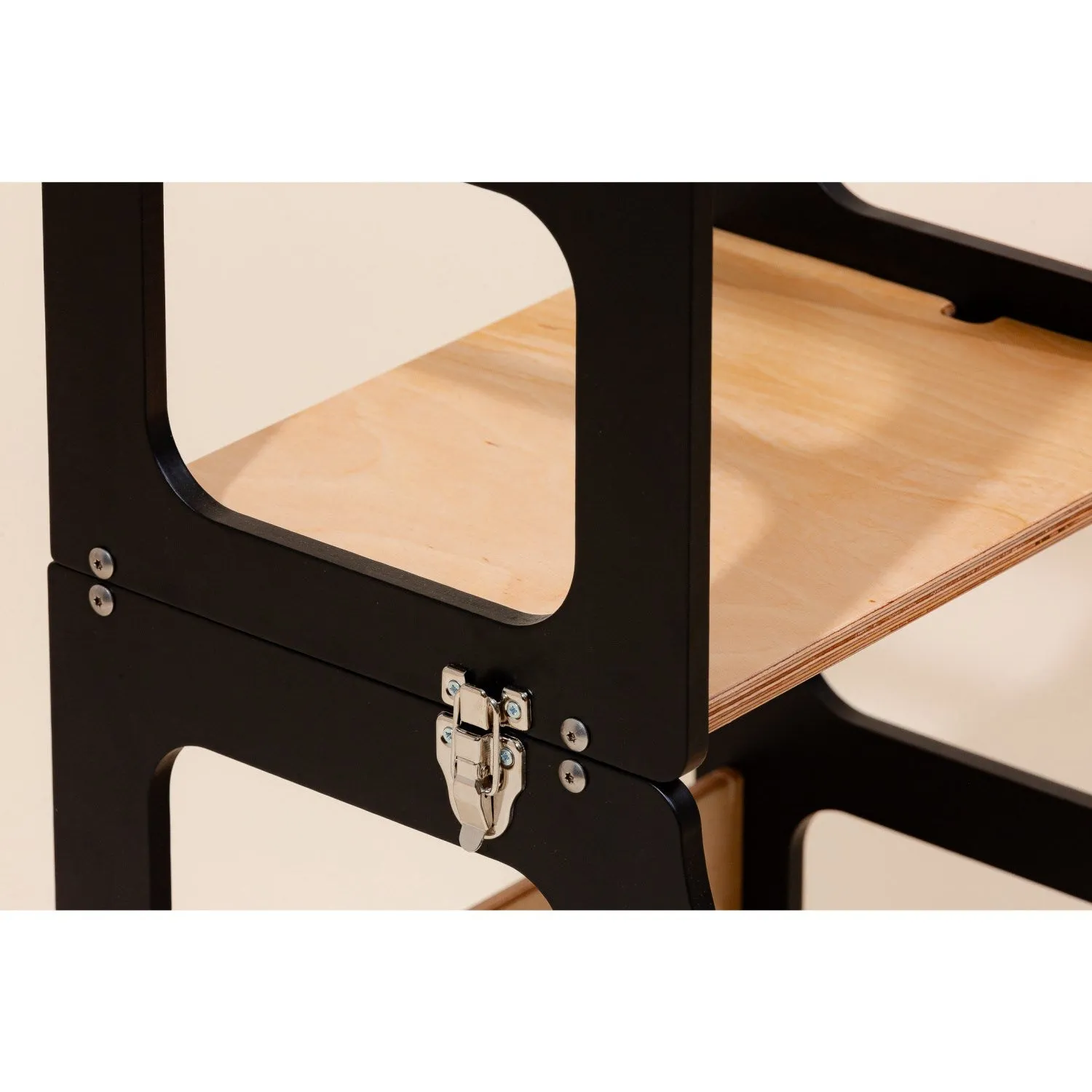 Duck Woodworks Foldable Kitchen Tower Black