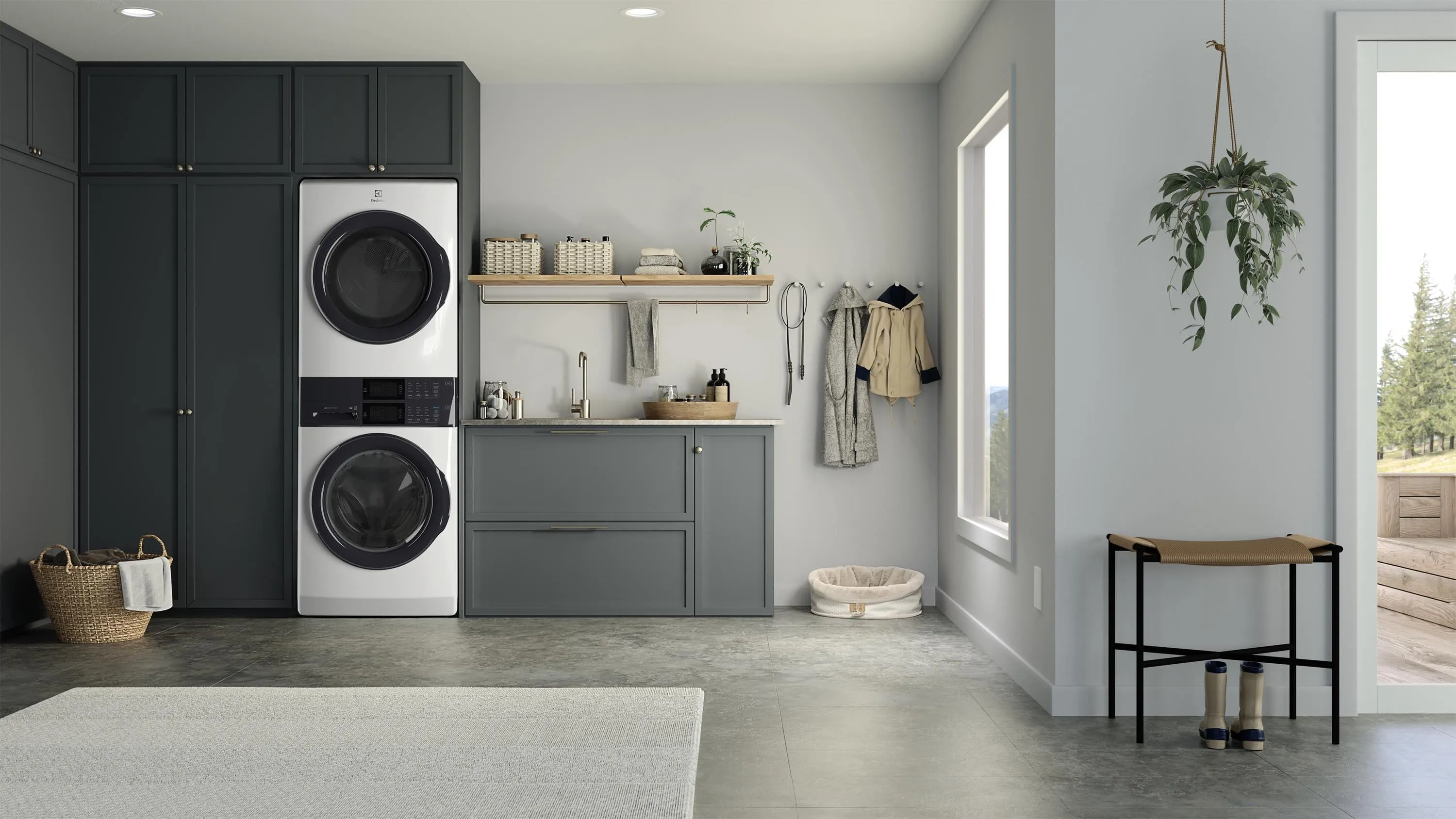 Electrolux White LuxCare Laundry Tower with Washer (5.1 cu. ft.) and Electric Dryer (8 cu. ft.) - ELTE730CAW