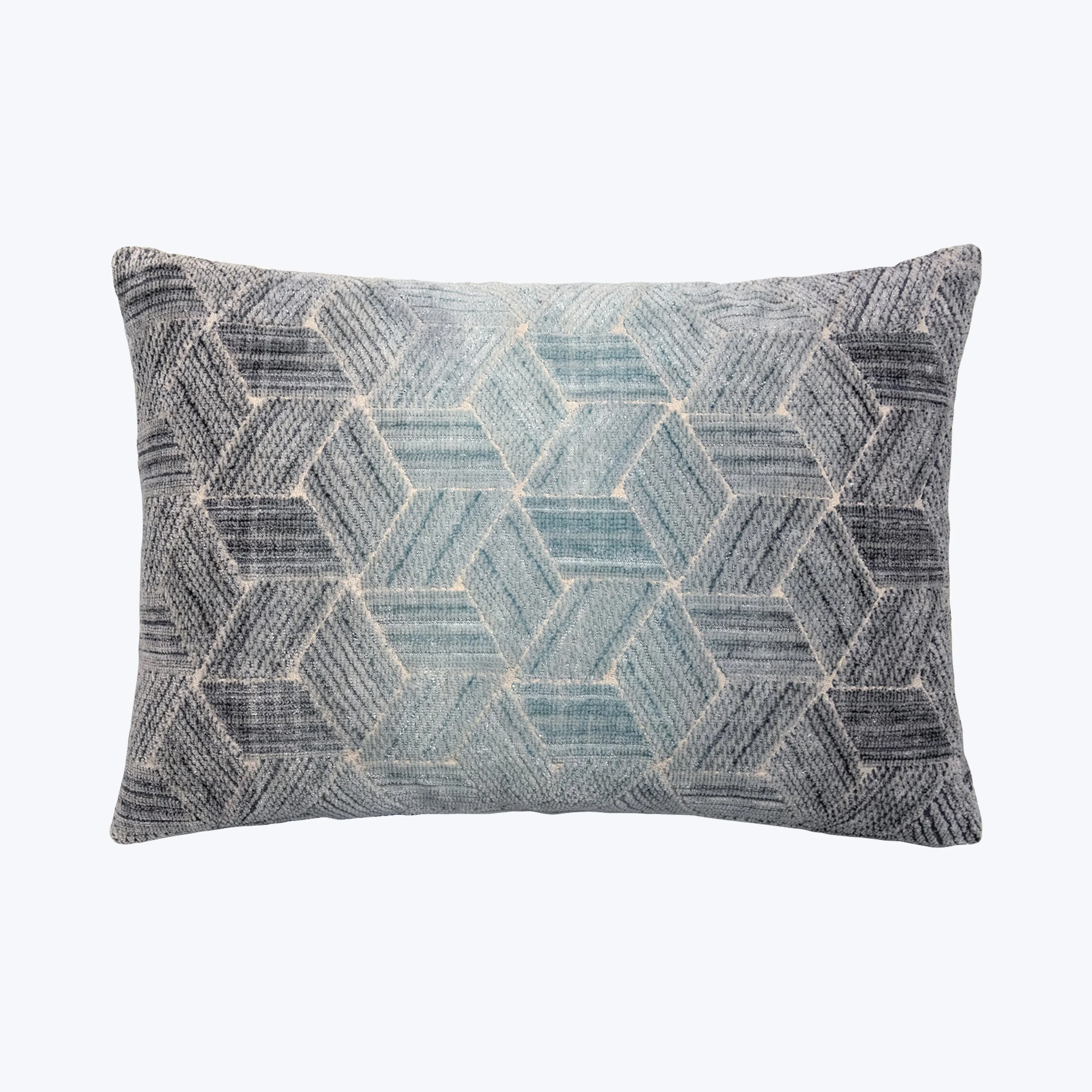 Entwined Woven Jacquard Lumbar Pillow Storm