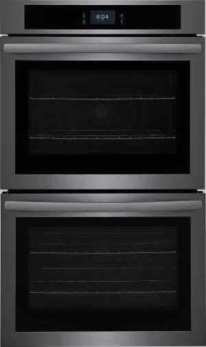 Frigidaire Black Stainless Steel 30" Double Wall Oven with Fan Convection (10.6 Cu. Ft) - FCWD3027AD