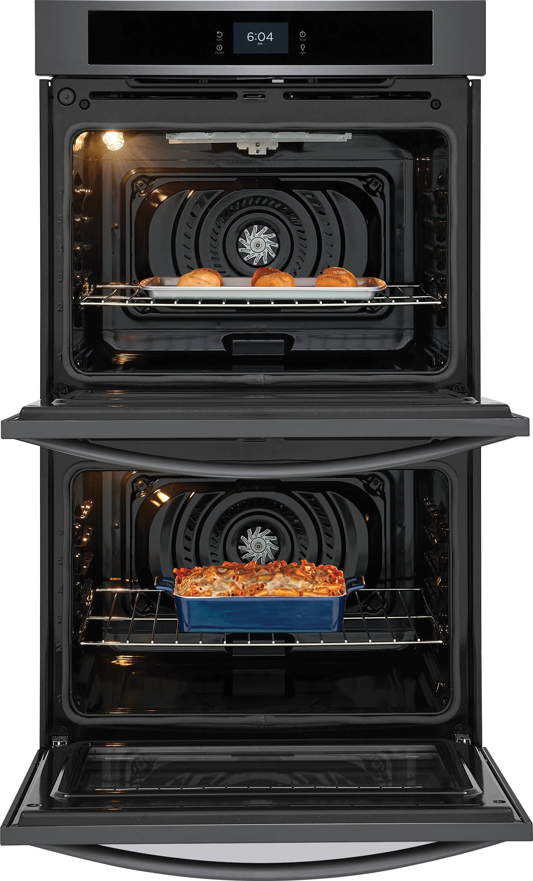 Frigidaire Black Stainless Steel 30" Double Wall Oven with Fan Convection (10.6 Cu. Ft) - FCWD3027AD