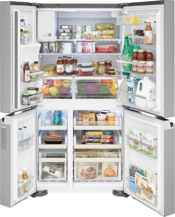 Frigidaire Gallery 36" Smudge-Proof® Stainless Steel Counter-Depth 4-Door Refrigerator (21.5 cu. ft.) - GRQC2255BF