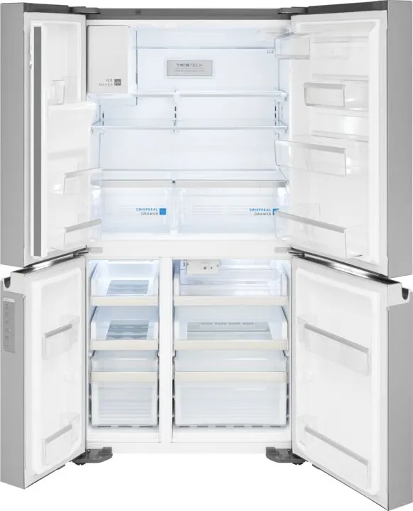 Frigidaire Gallery 36" Smudge-Proof® Stainless Steel Counter-Depth 4-Door Refrigerator (21.5 cu. ft.) - GRQC2255BF