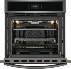 Frigidaire Gallery Smudge-Proof Black Stainless Steel 27" Single Wall Oven with Total Convection and Air Fry (3.8 Cu.Ft) - GCWS2767AD