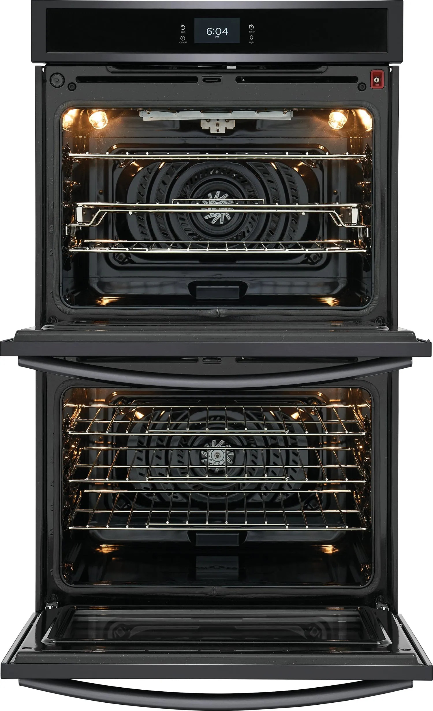 Frigidaire Gallery Smudge-Proof Black Stainless Steel 30" Double Wall Oven with Total Convection (10.6 Cu. Ft) - GCWD3067AD