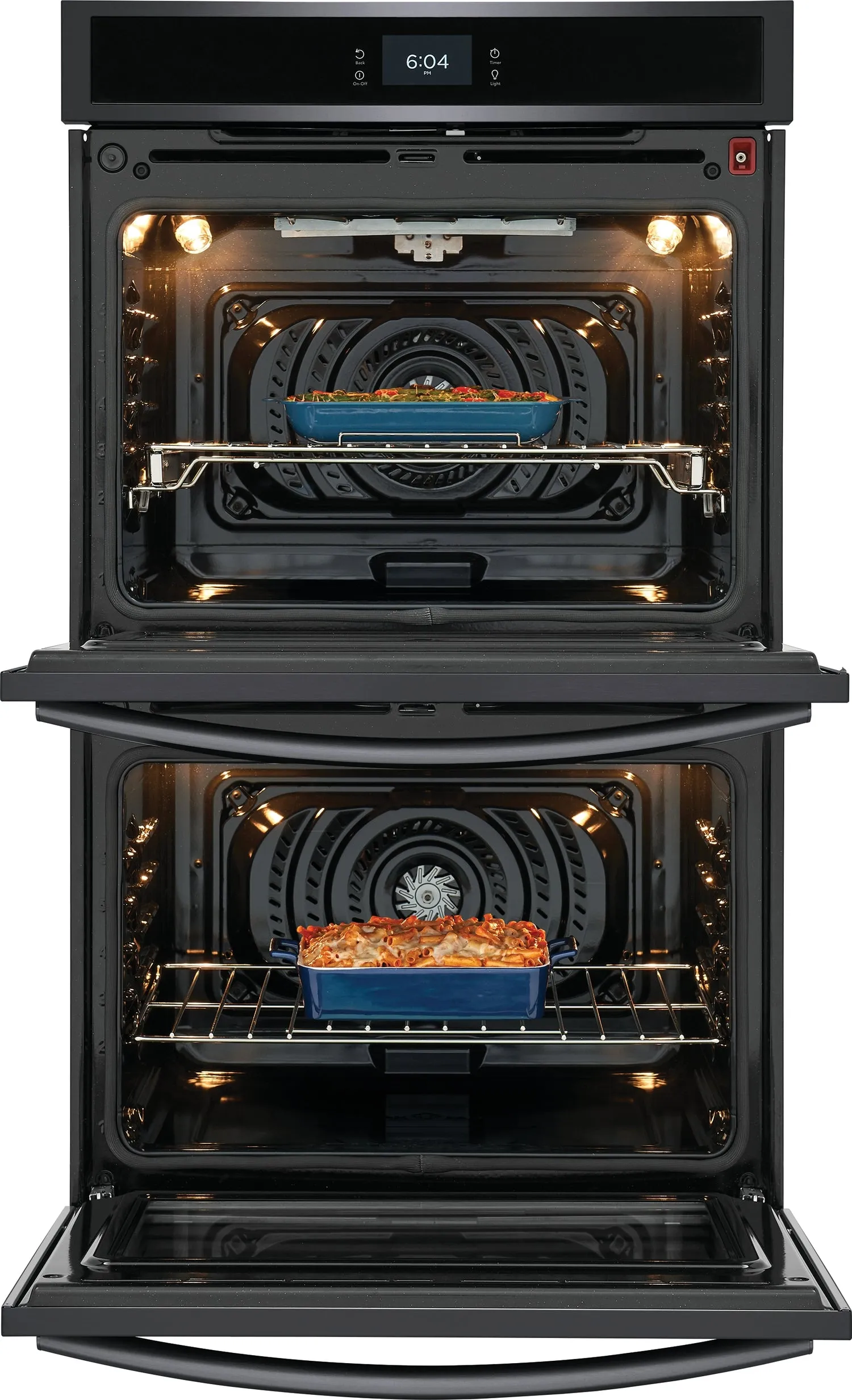 Frigidaire Gallery Smudge-Proof Black Stainless Steel 30" Double Wall Oven with Total Convection (10.6 Cu. Ft) - GCWD3067AD
