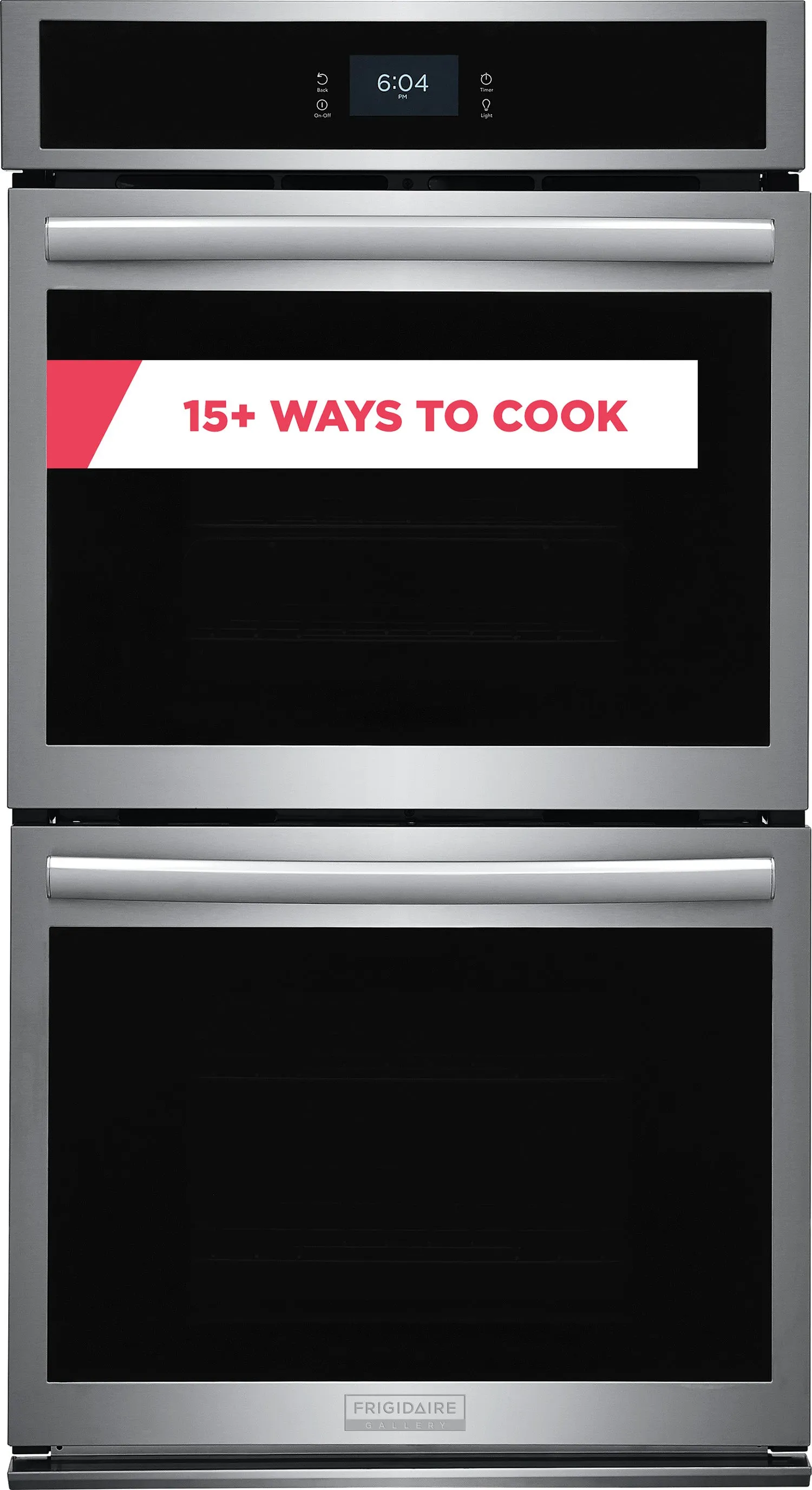 Frigidaire Gallery Smudge-Proof Stainless Steel 27" Double Wall Oven with Total Convection and Air Fry (7.6 Cu.Ft.) - GCWD2767AF