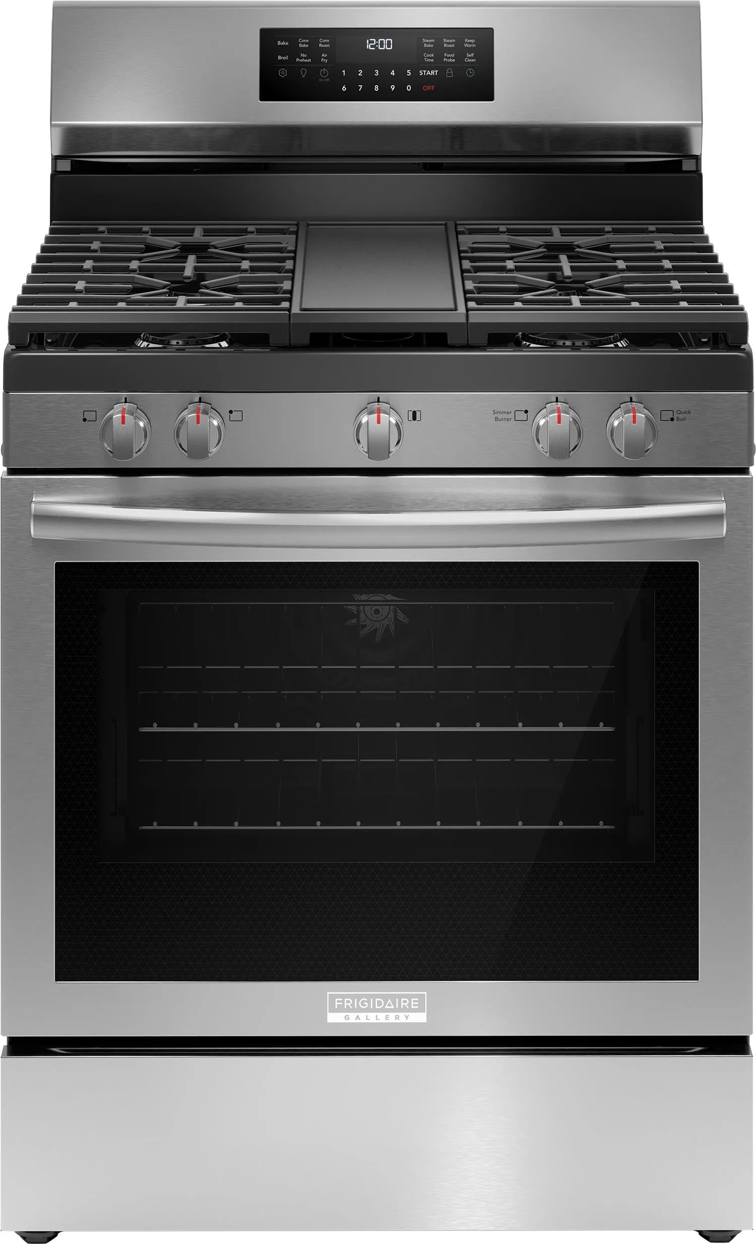Frigidaire Gallery Smudge-Proof® Stainless Steel 30" Gas Range with Total Convection (5.1 Cu. Ft) - GCRG3060BF