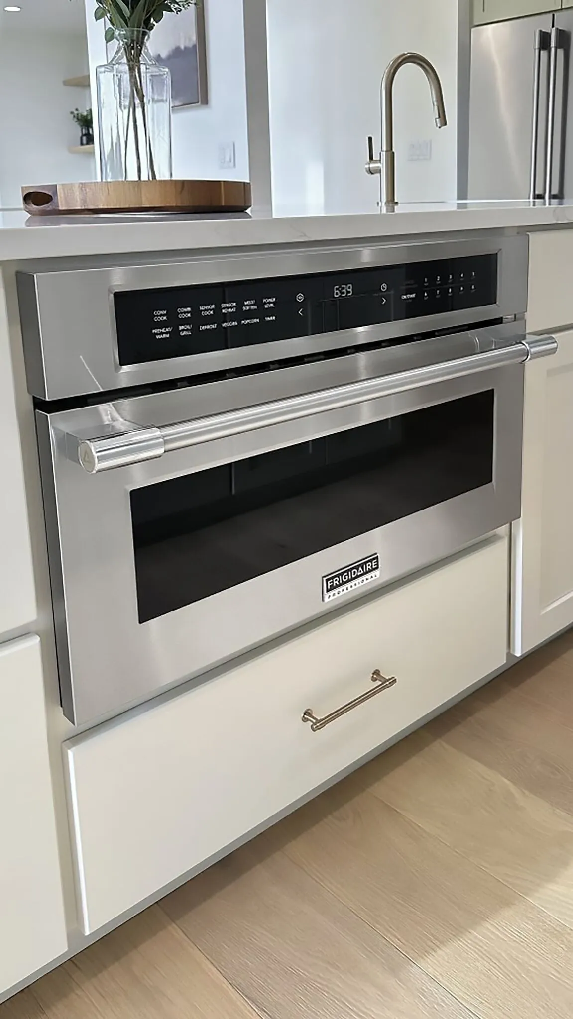 Frigidaire Professional Smudge-Proof Stainless Steel Built-In Convection Microwave with Drop Down Door (1.6 Cu. Ft.) - PMBD3080AF