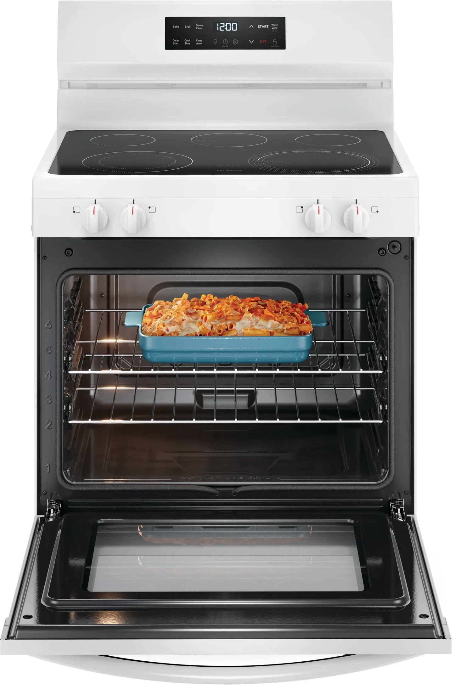 Frigidaire White 30" Electric Range with EvenTemp™ (5.3 Cu.Ft) - FCRE306CAW