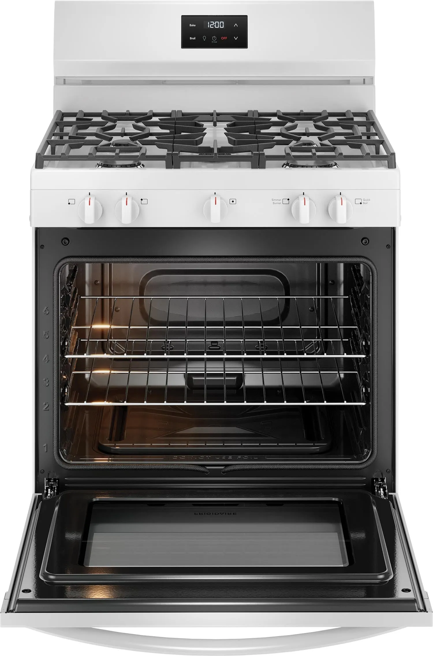 Frigidaire White 30" Gas Range (5.1 Cu. Ft) - FCRG3052BW