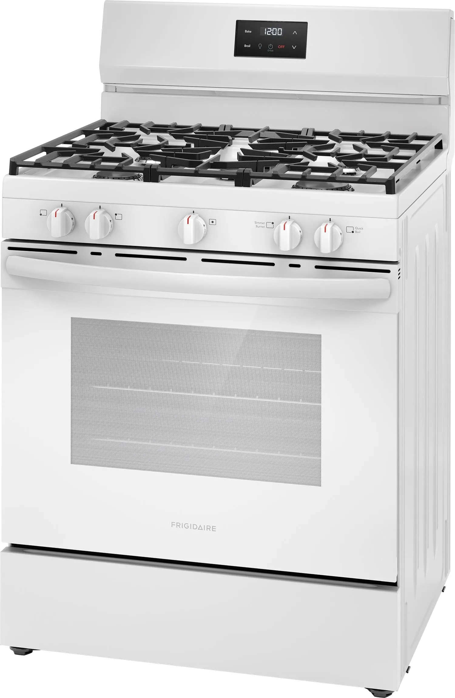 Frigidaire White 30" Gas Range (5.1 Cu. Ft) - FCRG3052BW