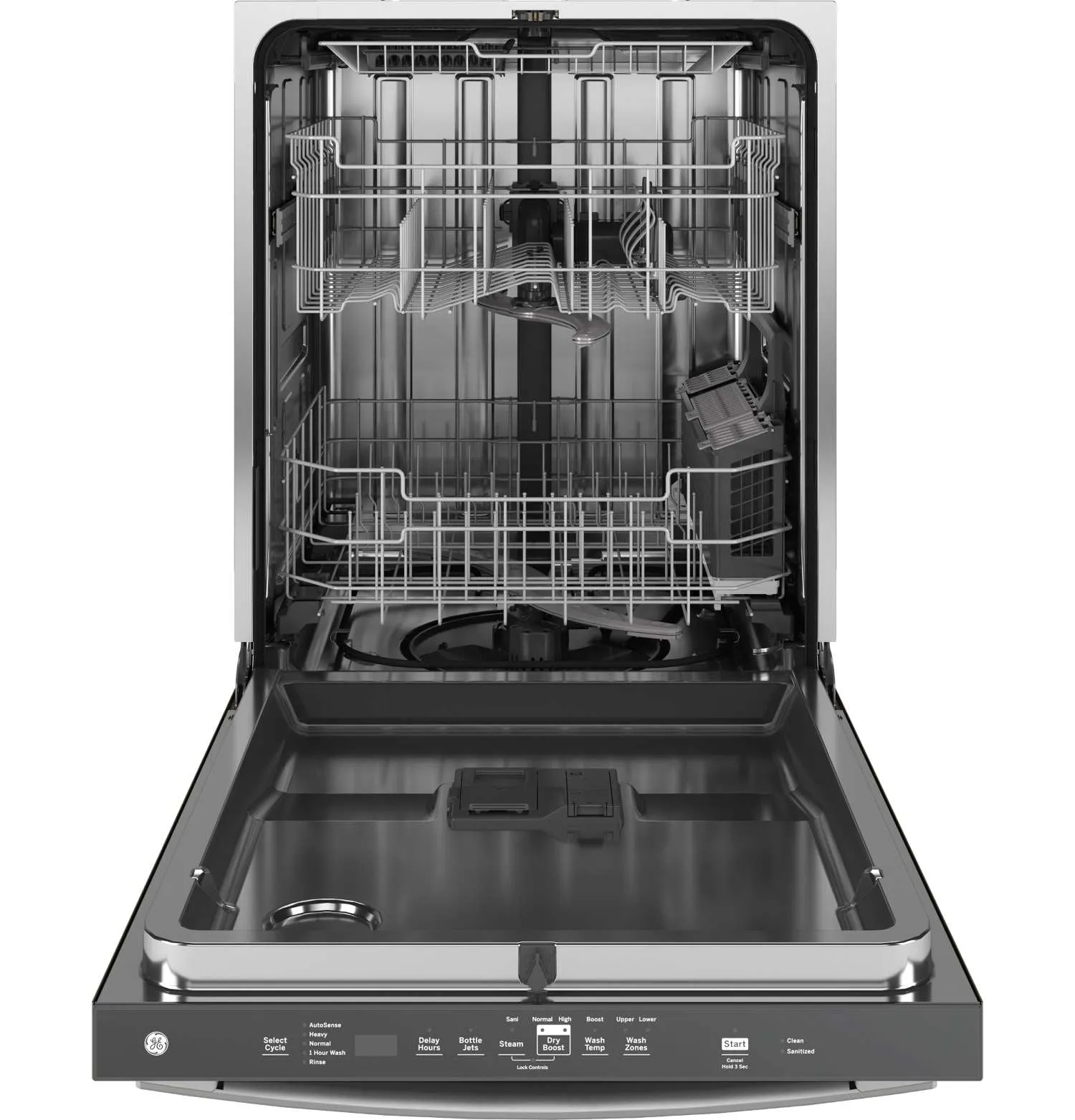 GE 24" Fingerprint Resistant Stainless Steel Top Control Dishwasher with Stainless Steel Interior and Third Rack - GDT670SYVFS