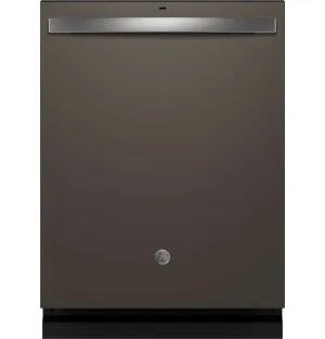 GE 24" Slate Top Control Dishwasher with Stainless Steel Interior and Third Rack - GDT650SMVES