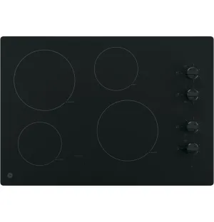 GE Black 30" Knob Control Electric Cooktop- JP3030DWBB