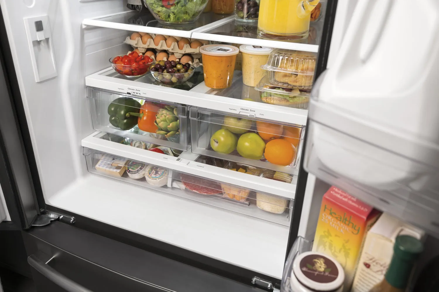 GE Black Counter-Depth French Door Refrigerator (18.6 Cu. Ft.) - GWE19JGLBB