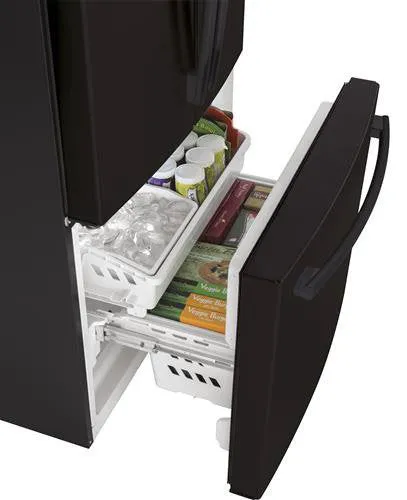 GE Black Counter-Depth French Door Refrigerator (18.6 Cu. Ft.) - GWE19JGLBB