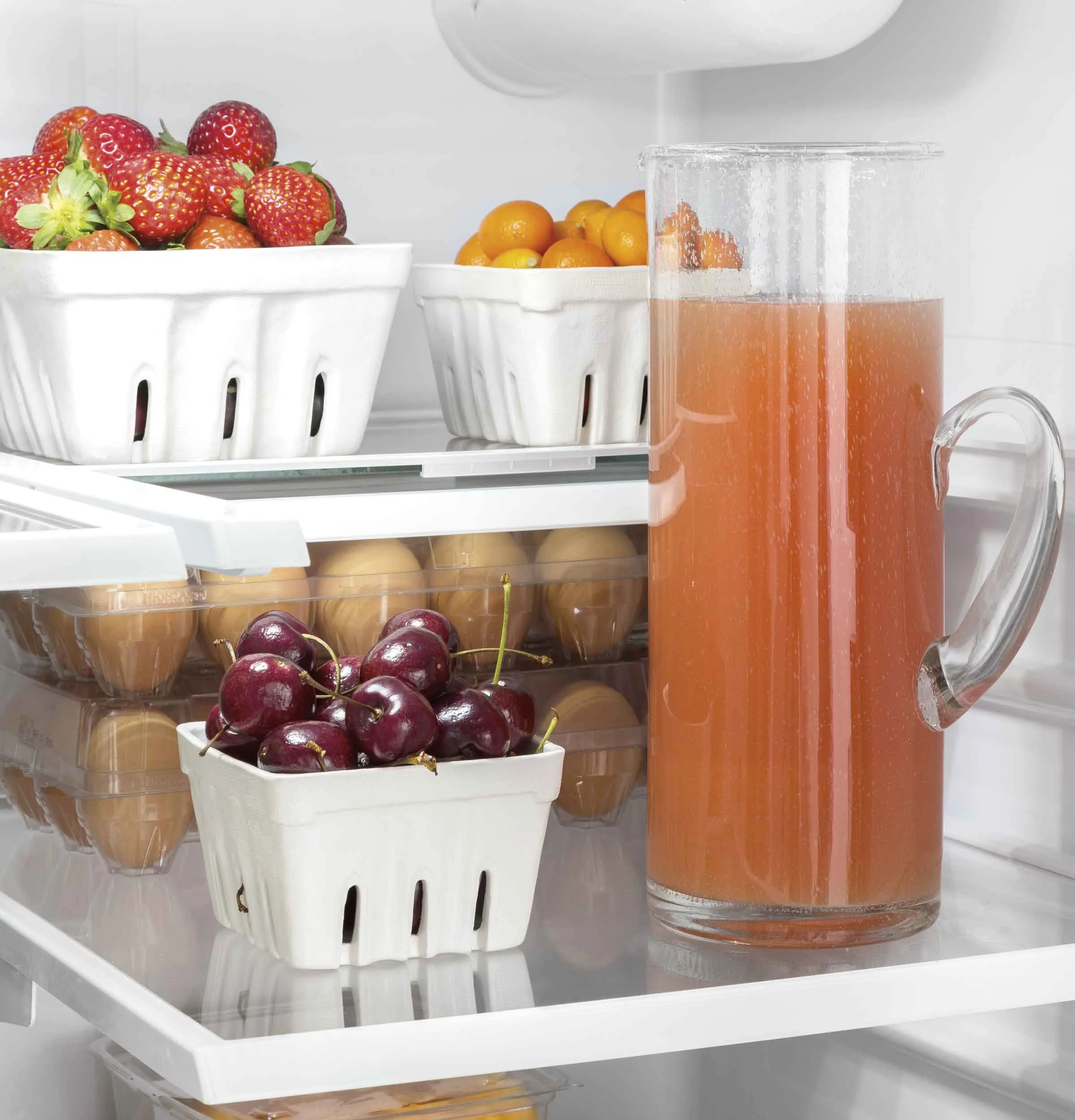 GE Fingerprint Resistant Stainlees Steel French-Door Refrigerator (26.7 Cu. Ft.) - GNE27JYMFS