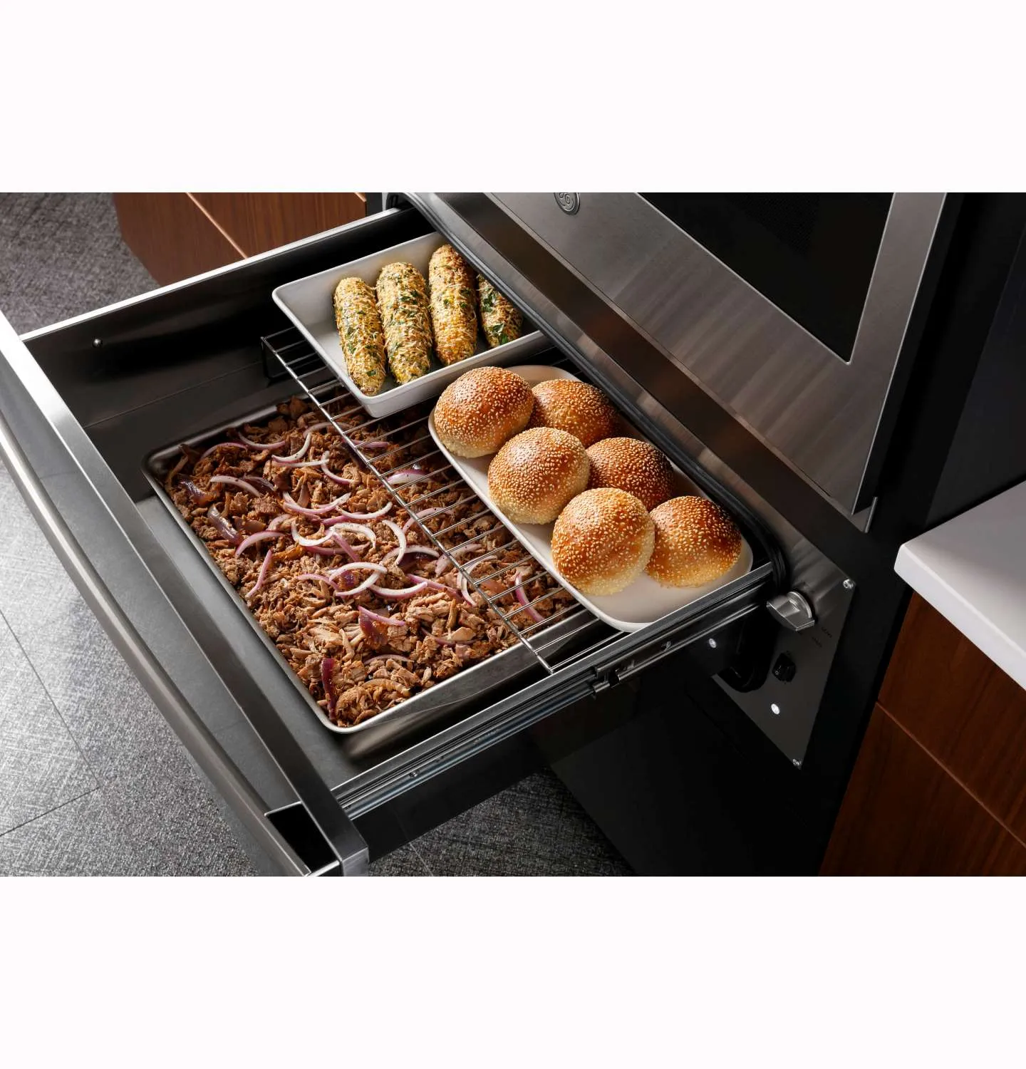 GE Profile 30in Stainless Steel Warming Drawer (1.9cu ft)- PTW9000SPSS