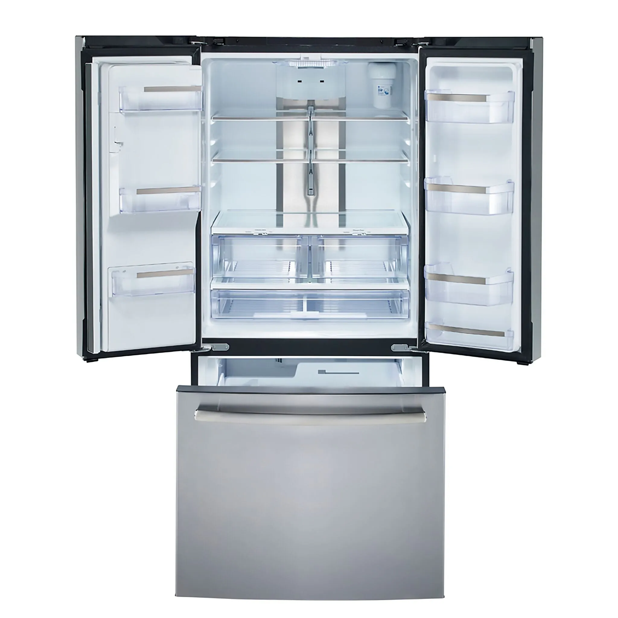 GE Profile Fingerprint Resistant Stainless Steel Bottom Mount French Door Refrigerator (24.8 cu.ft) - PFE24HYRCFS