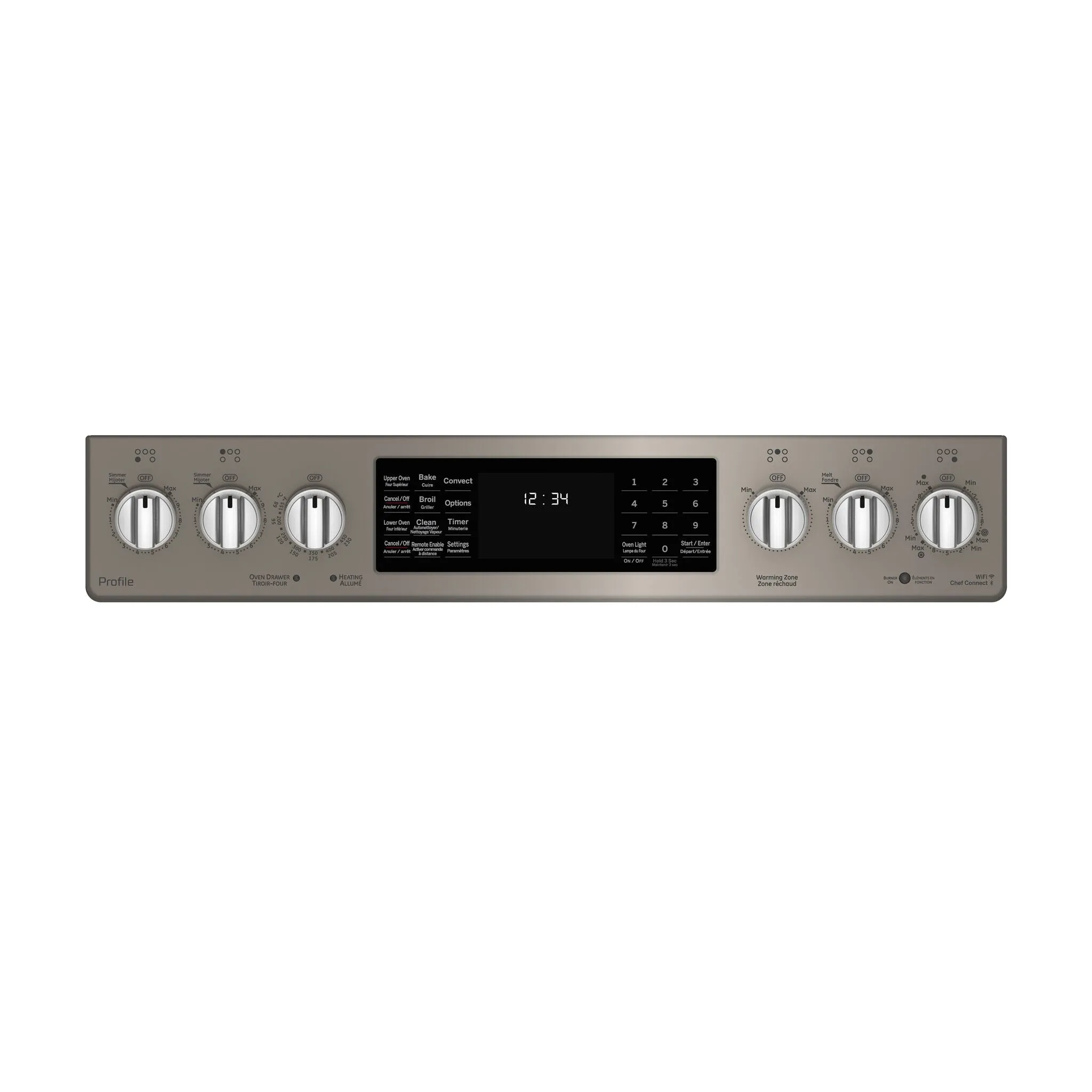 GE Profile Slate Slide-In Electric Convection Range with Air Fry (6.3 Cu. Ft.) - PCS940EMES