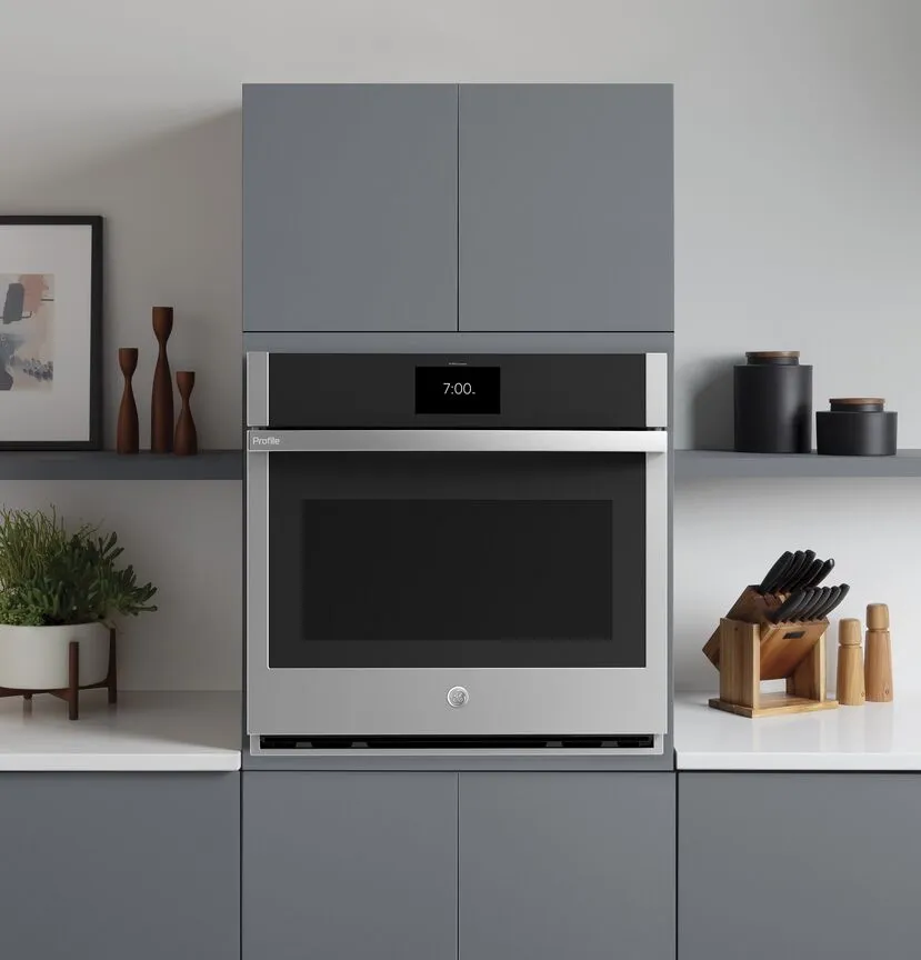 GE Profile Stainless Steel 30" Built-In Convection Single Wall Oven (5.0 cu ft) - PTS9000SNSS