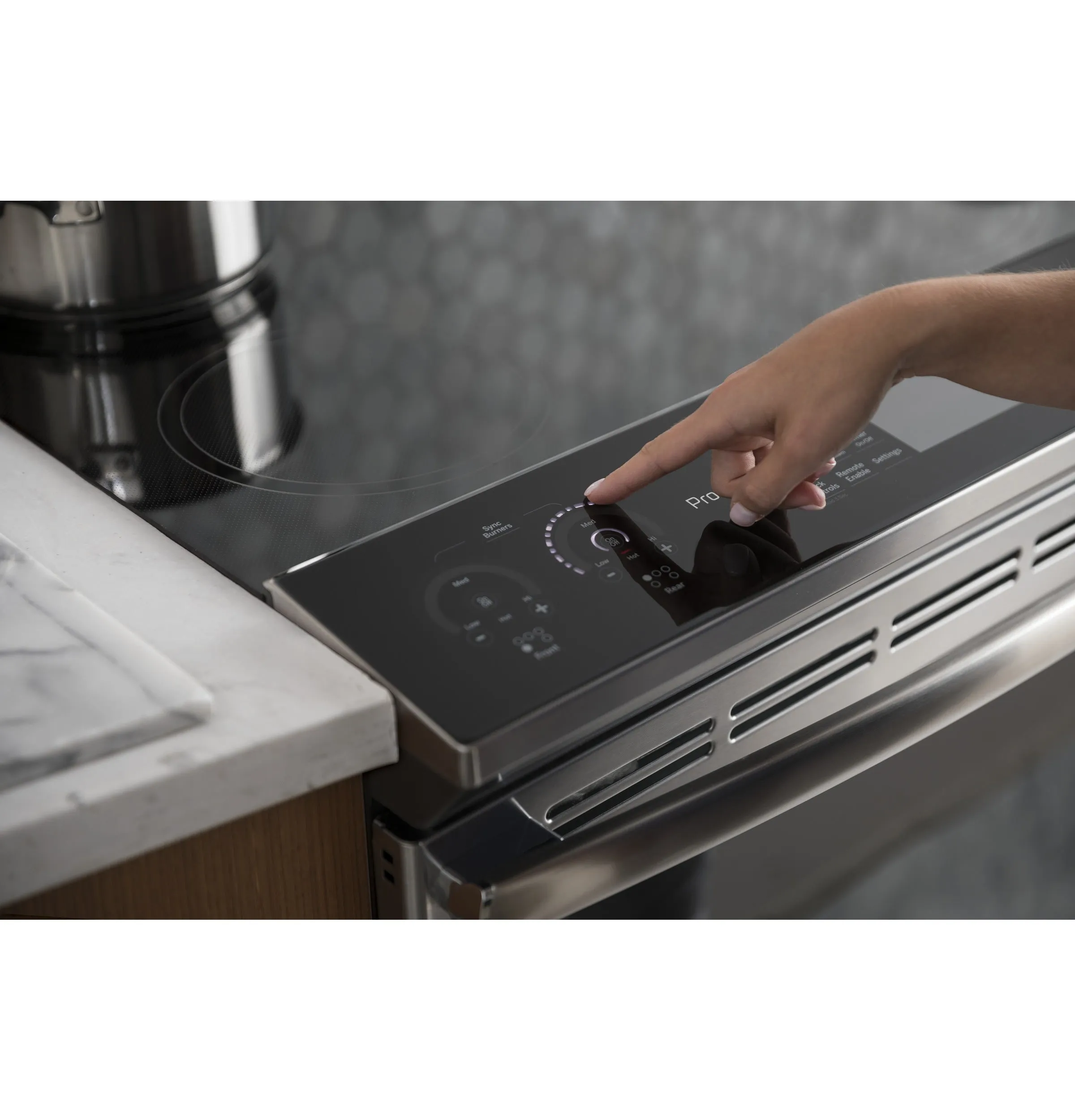 GE Profile Stainless Steel 30" Slide-In Induction Range (5.3 Cu. Ft.) - PCHS920YMFS