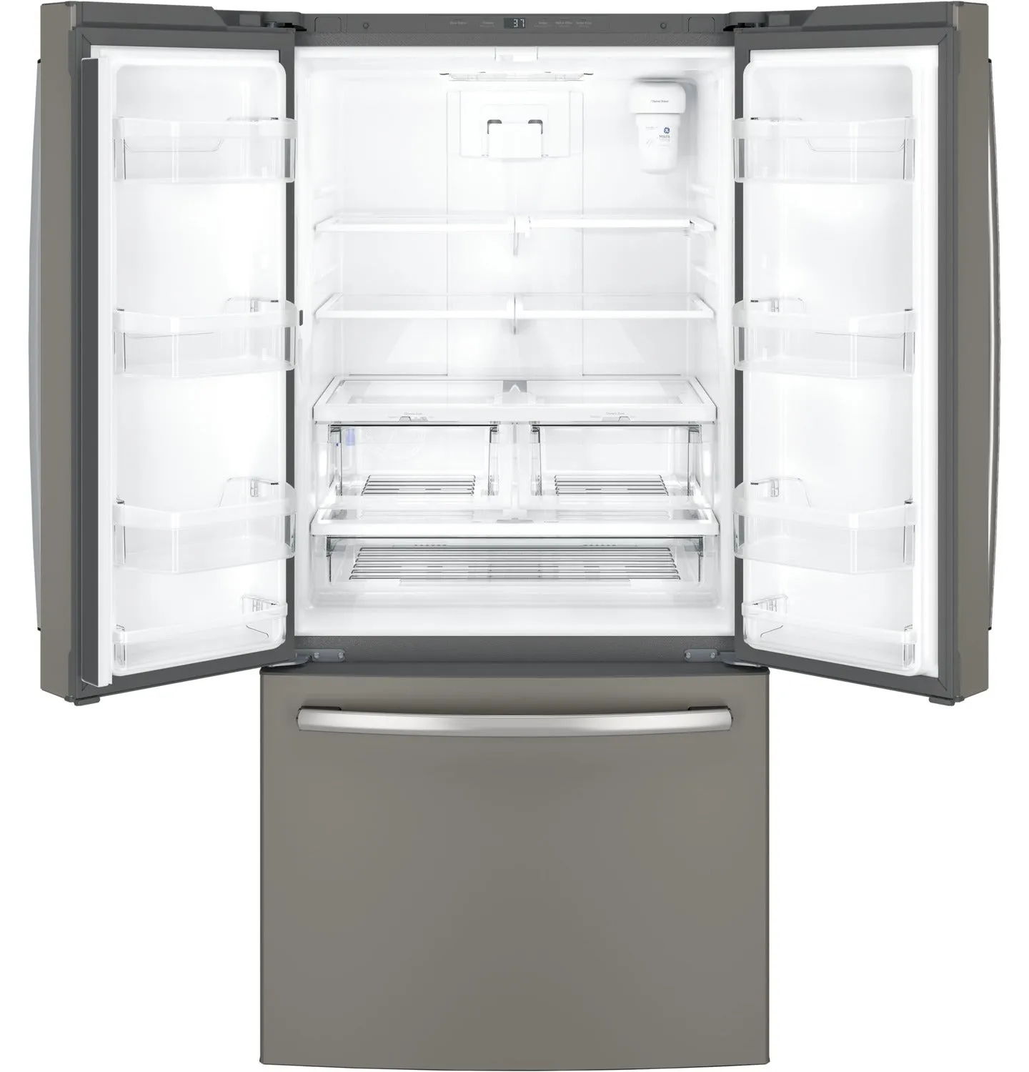 GE Slate Counter-Depth French Door Refrigerator (18.6 Cu. Ft.) - GWE19JMLES