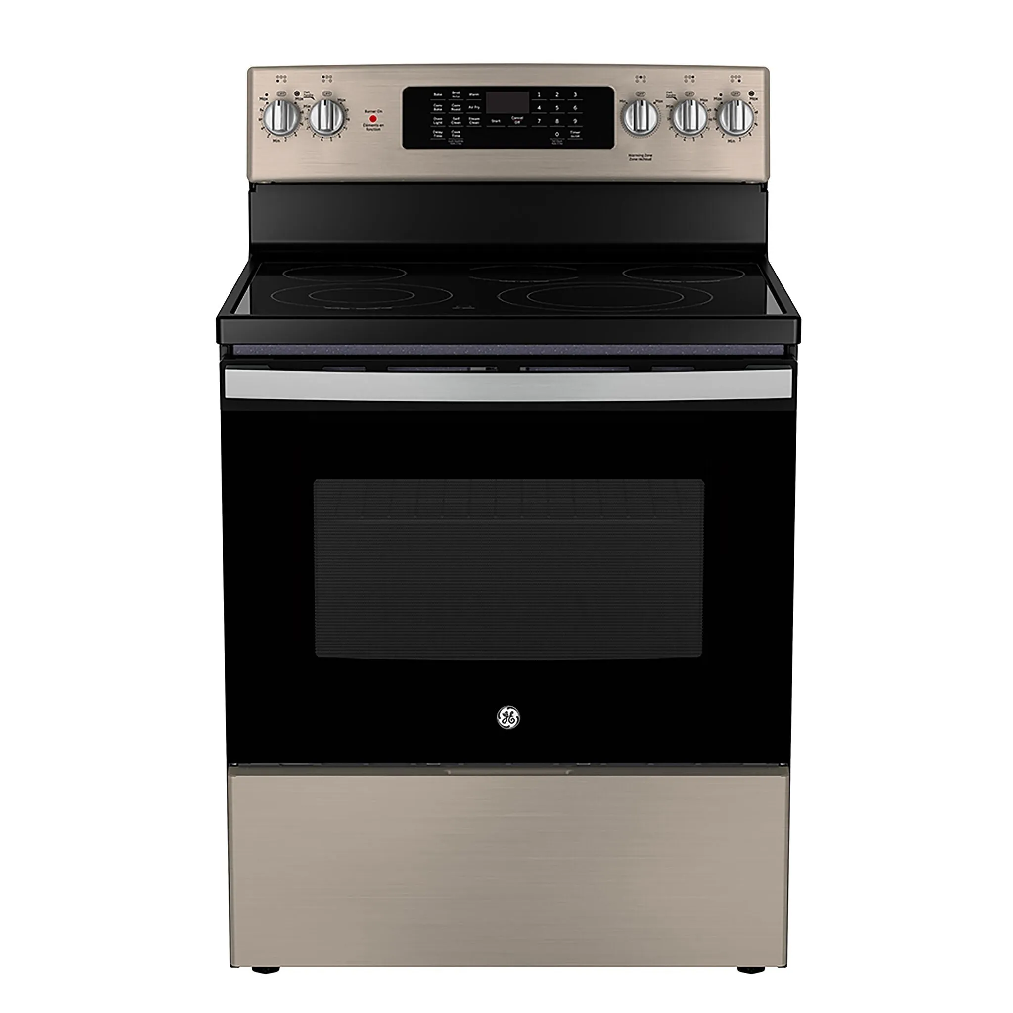 GE Slate Freestanding Electric Convection Range with No-Preheat Air Fry (5.0 Cu. Ft.) - JCB840ETES