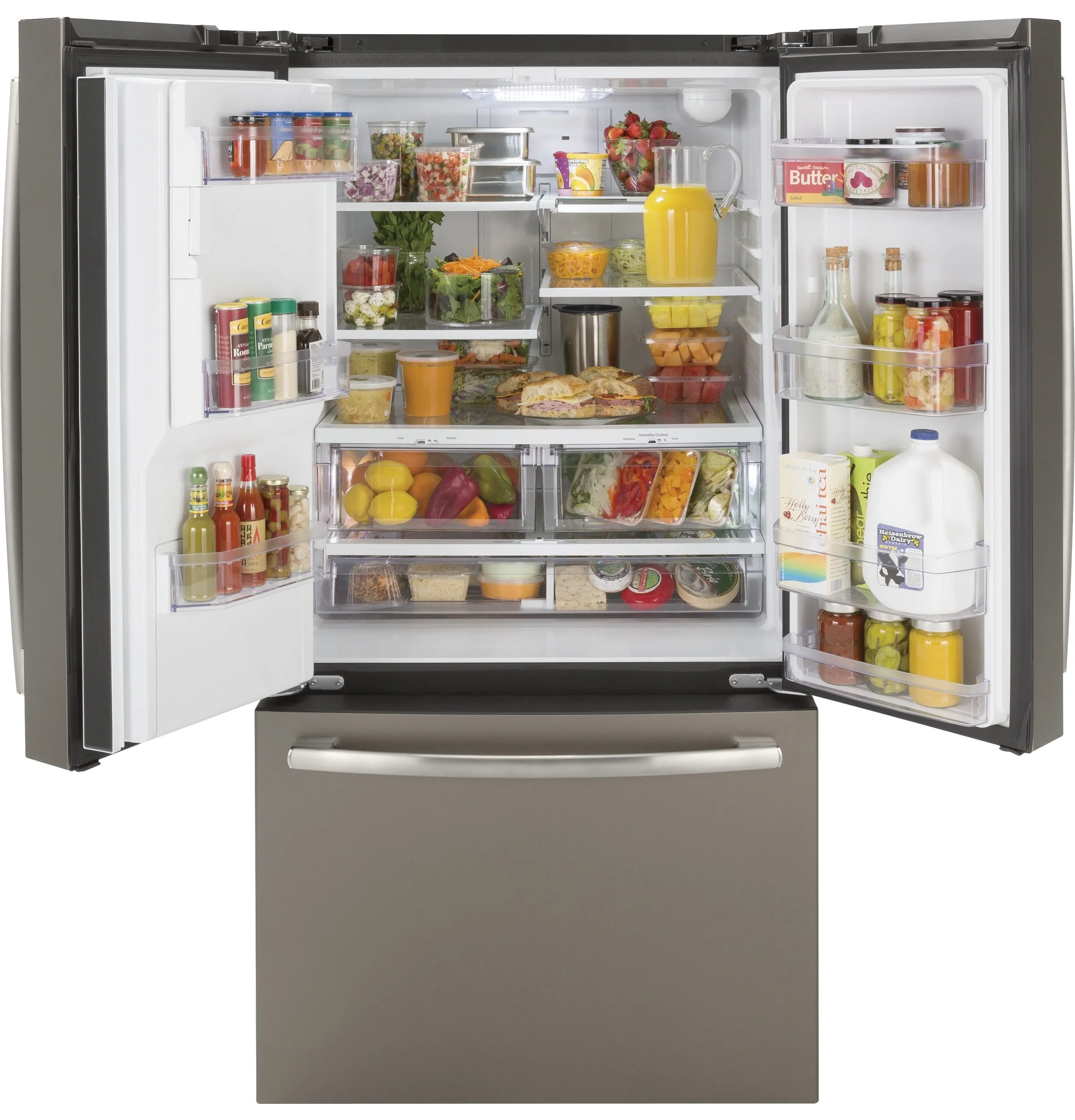 GE Slate French Door Refrigerator (25.6 Cu. Ft.) - GFE26JMMES