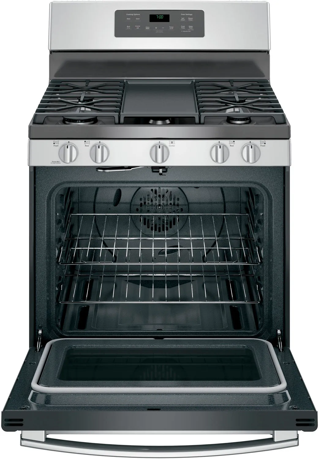 GE Stainless Steel Freestanding Gas Convection Range (5.0 Cu. Ft.) - JCGB700SEJSS